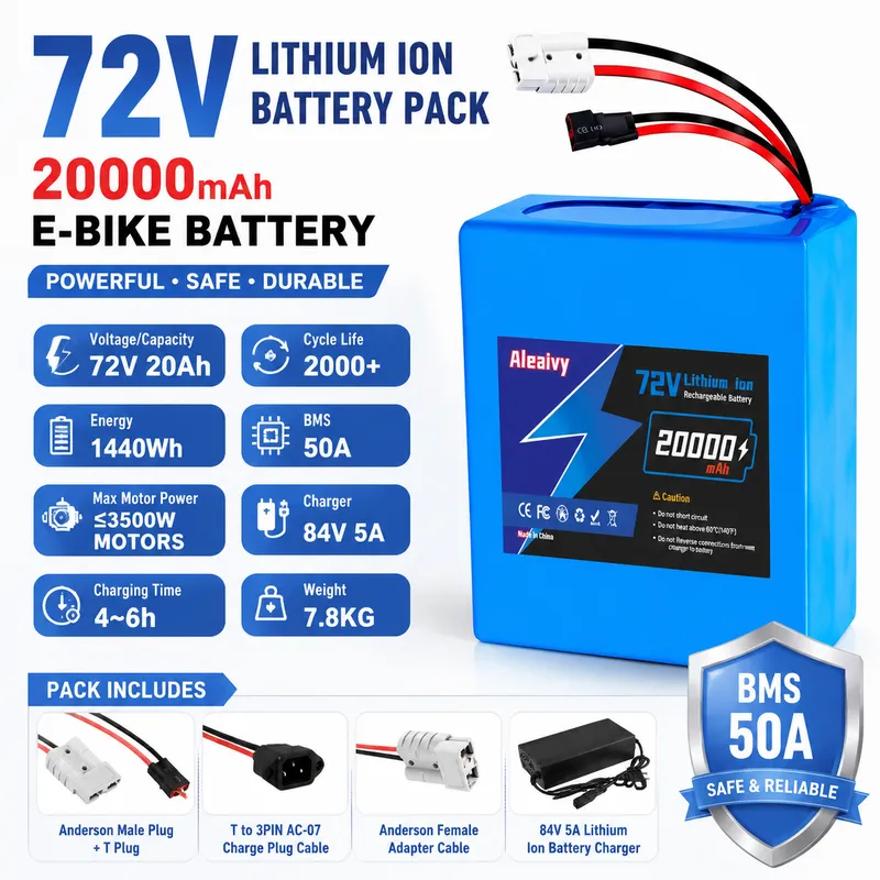 72V 40Ah Lifepo4 Battery Pack - Batterie au lithium 72V 84V 20S4P