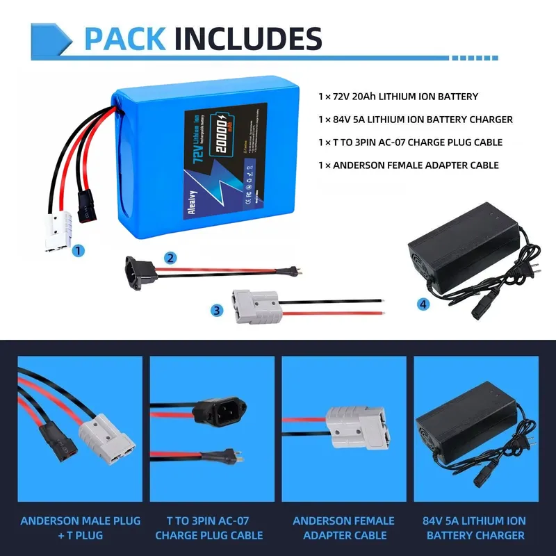 Batterie au lithium 72V 84V 20 - 72V 40Ah Lifepo4 Battery Pack avis et prix