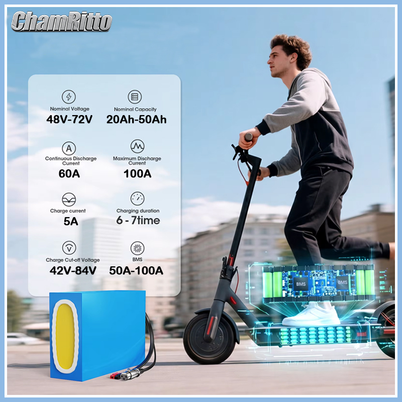 Batterie de vélo électrique 48 - 60V 50Ah Electric Scooter Battery avis et prix